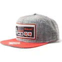 gra-og-rod-snapback-flad-kasket-nes-controller-nintendo-fra-difuzed