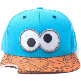 flad-bla-og-brun-snapback-kasket-cookie-monster-cookie-bite-sesame-street-fra-difuzed