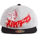gra-og-sort-flat-cap-snapback-spider-man-japanese-marvel-comics-fra-difuzed