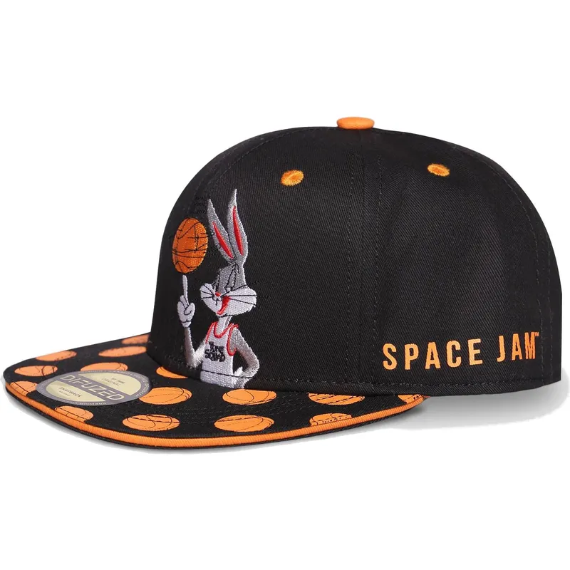 sort-flat-snapback-kasket-bugs-bunny-space-jam-looney-tunes-fra-difuzed