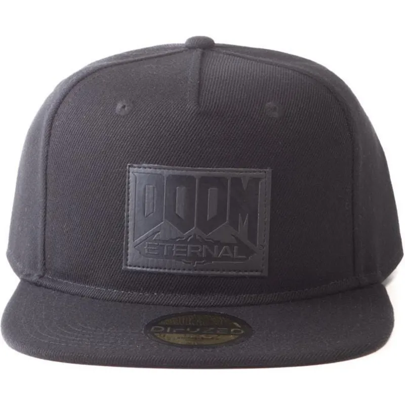 sort-justerbar-flat-cap-retro-eternal-doom-fra-difuzed