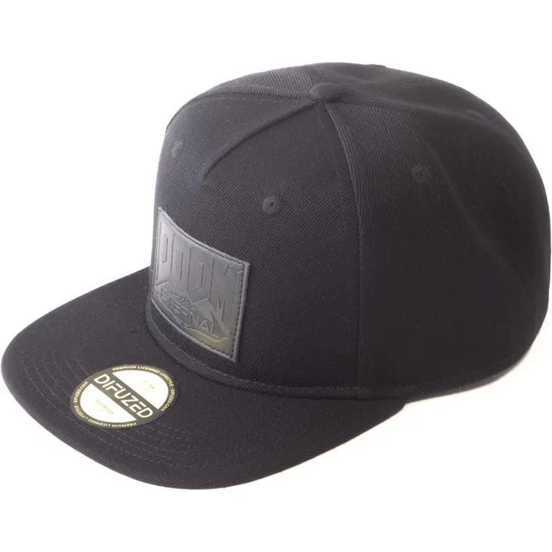 sort-justerbar-flat-cap-retro-eternal-doom-fra-difuzed