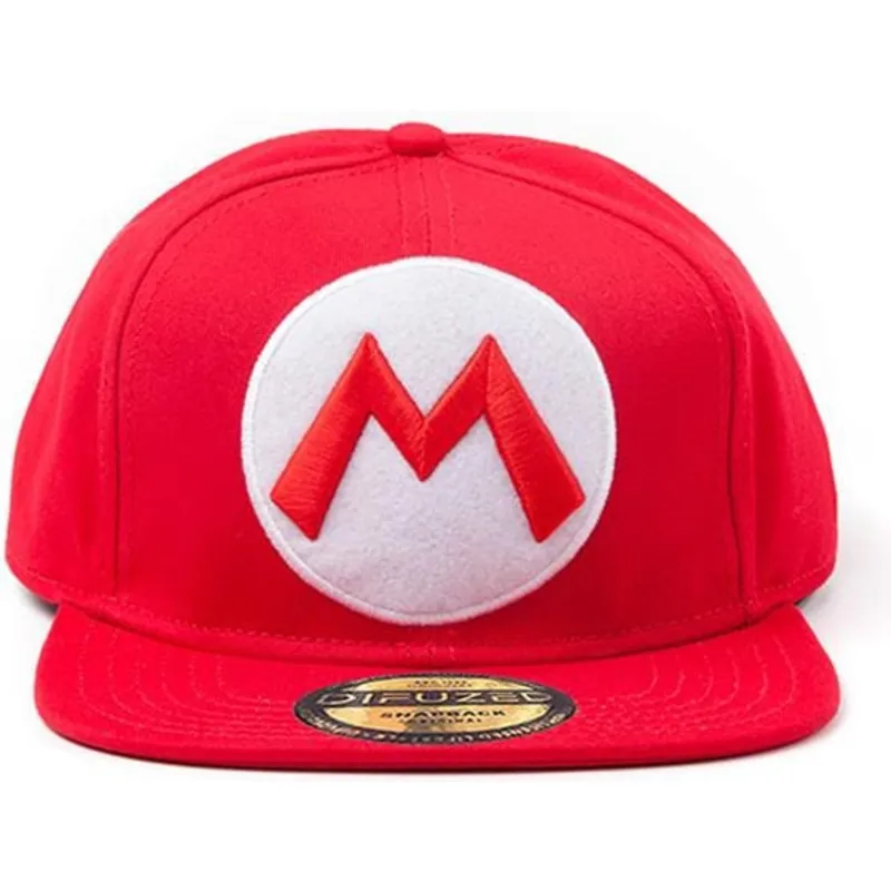rod-flad-snapback-kasket-med-mario-logo-super-mario-bros-fra-difuzed