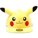 gul-flat-snapback-kasket-pikachu-plush-pokemon-fra-difuzed