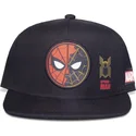 sort-fladskygget-snapback-kasket-til-drenge-spider-man-marvel-comics-fra-difuzed