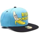 bla-og-sort-snapback-flad-kasket-rick-banana-rick-og-morty-fra-difuzed