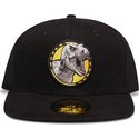 difuzed-flat-brim-dinosaur-t-rex-jurassic-park-black-snapback-cap