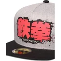 gra-og-sort-flad-snapback-kasket-tekken-fra-difuzed