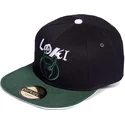 flad-sort-og-gron-snapback-kasket-loki-marvel-comics-fra-difuzed