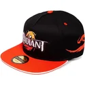 sort-og-orange-snapback-kasket-med-fladt-skygge-radiant-logo-fra-difuzed