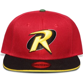 rod-og-sort-snapback-robin-dc-comics-flad-kasket-fra-difuzed