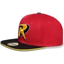 rod-og-sort-snapback-robin-dc-comics-flad-kasket-fra-difuzed