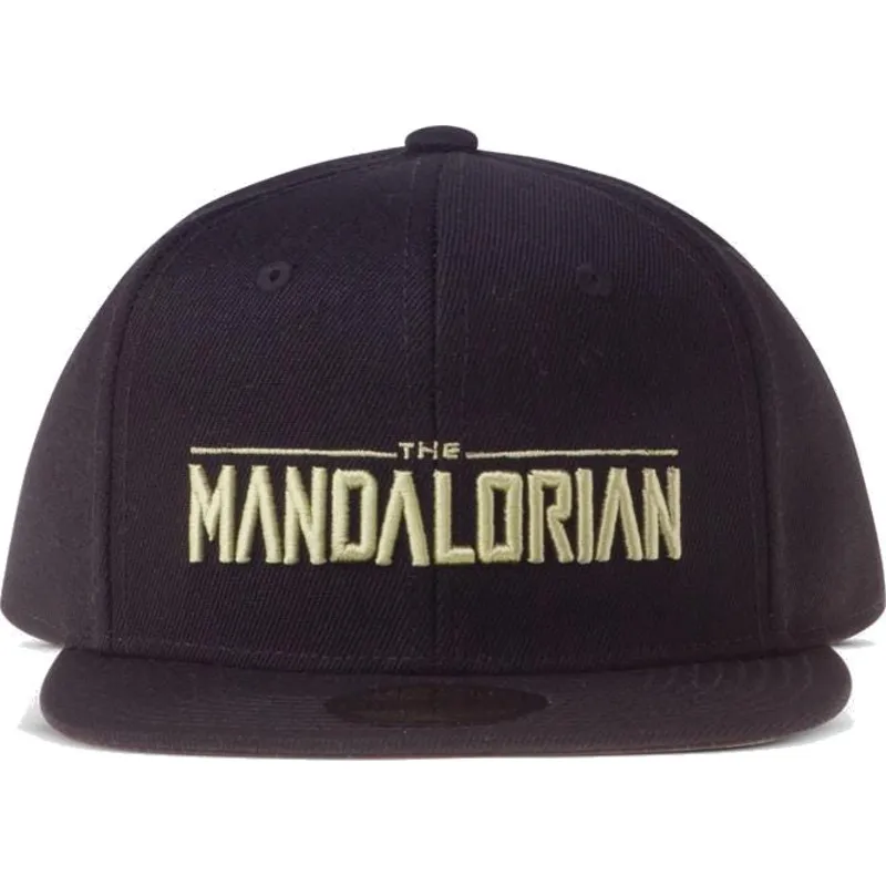 sort-flat-snapback-kasket-the-mandalorian-silhouette-star-wars-fra-difuzed