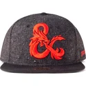 sort-flad-snapback-kasket-ampersand-dungeons-dragons-fra-difuzed