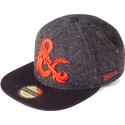 sort-flad-snapback-kasket-ampersand-dungeons-dragons-fra-difuzed