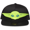 flad-sort-snapback-kasket-grogu-baby-yoda-the-mandalorian-star-wars-fra-difuzed