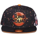 sort-og-orange-snapback-kasket-med-flad-skygge-bugs-bunny-space-jam-looney-tunes-fra-difuzed