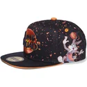 sort-og-orange-snapback-kasket-med-flad-skygge-bugs-bunny-space-jam-looney-tunes-fra-difuzed