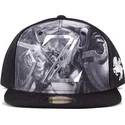 sort-flad-snapback-kasket-link-fighting-the-legend-of-zelda-fra-difuzed
