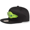 sort-fladskygget-snapback-kasket-til-drenge-grogu-baby-yoda-the-mandalorian-star-wars-fra-difuzed