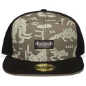 gron-og-sort-snapback-kasket-forbidden-west-horizon-fra-difuzed