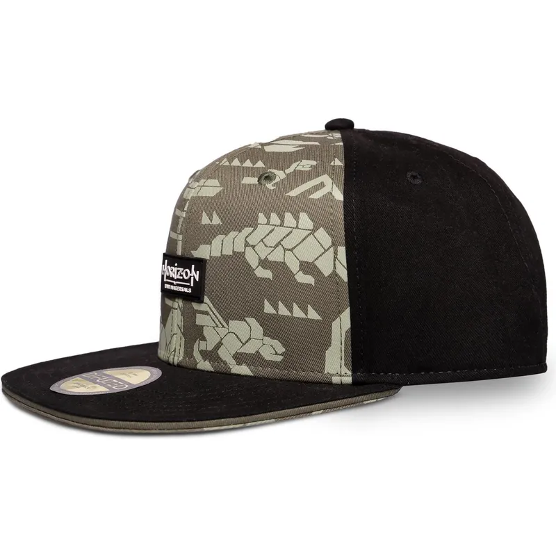 gron-og-sort-flat-cap-snapback-forbidden-west-horizon-fra-difuzed