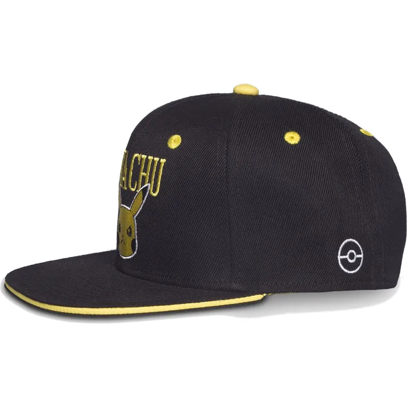 flad-sort-og-gul-snapback-kasket-pikachu-angry-pokemon-fra-difuzed