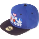 flad-kasket-bla-og-sort-snapback-the-falcon-and-the-winter-soldier-logo-marvel-comics-fra-difuzed