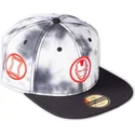 hvid-og-sort-snapback-flad-kasket-iron-man-tye-dye-badge-marvel-comics-fra-difuzed