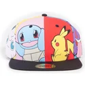 flad-kasket-multifarvet-snapback-pikachu-squirtle-gengar-psyduck-jigglypuff-multi-pop-art-pokemon-fra-difuzed