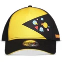 sort-snapback-kasket-med-buet-skygge-pac-man-fra-difuzed