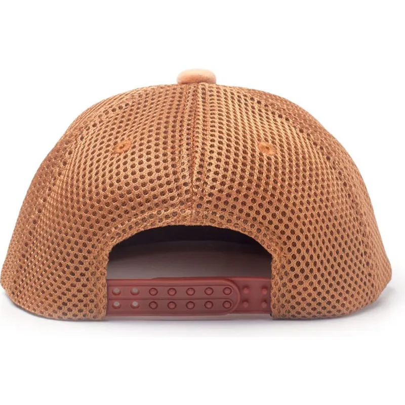 kasketter-flad-brun-snapback-til-barn-af-difuzed