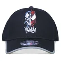 sort-kurvet-snapback-kasket-venom-marvel-comics-fra-difuzed
