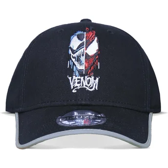 sort-kurvet-snapback-kasket-venom-marvel-comics-fra-difuzed