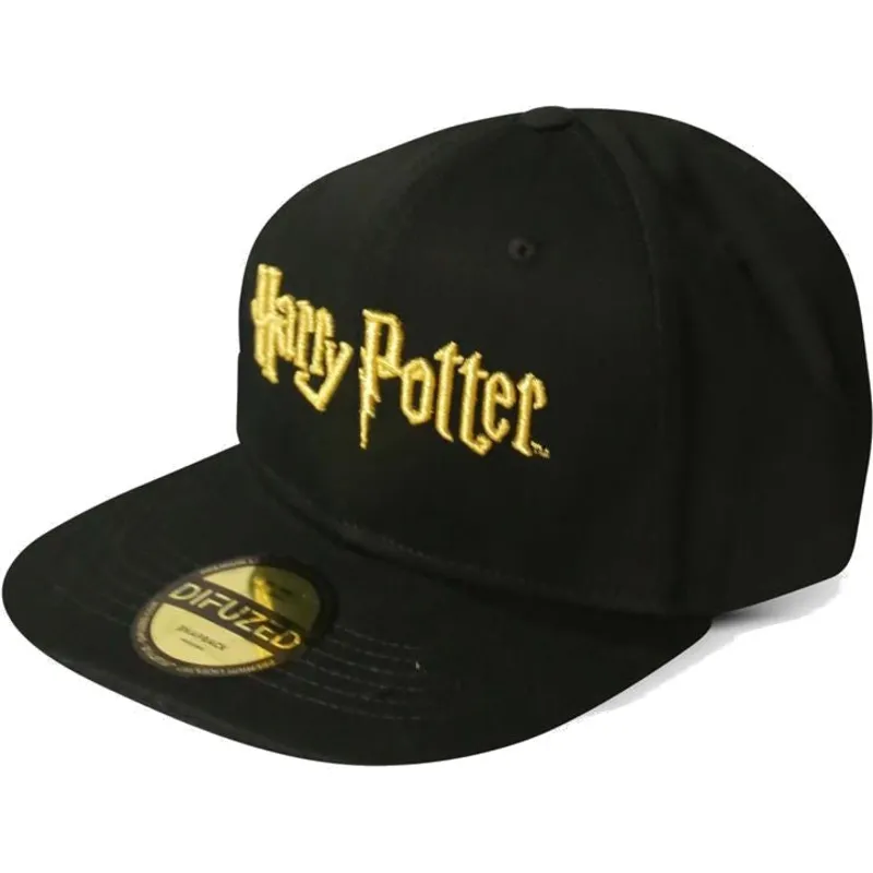 sort-flad-snapback-kasket-harry-potter-fra-difuzed