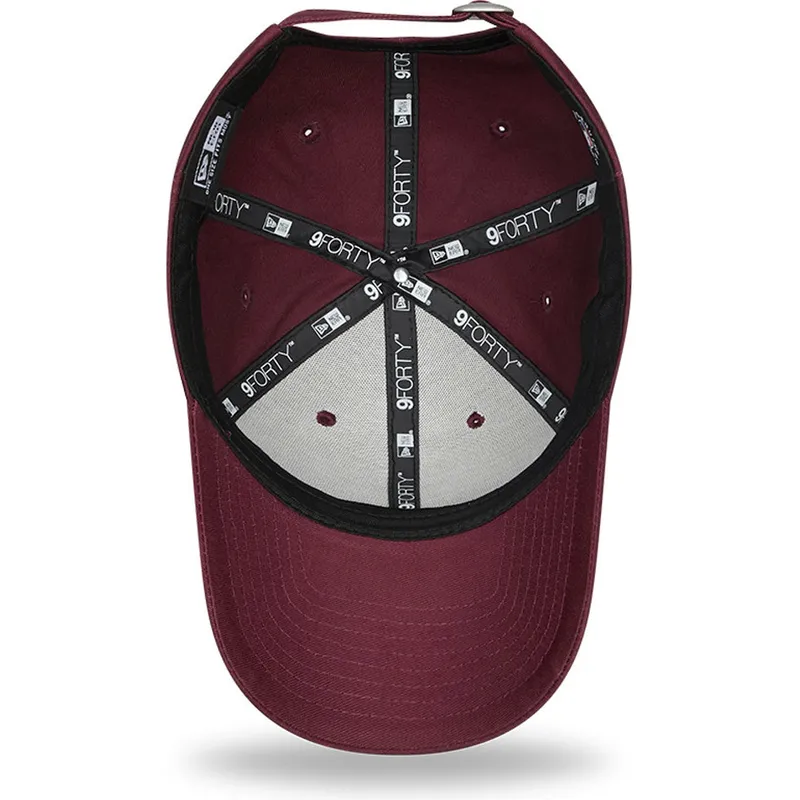 kasketter-buet-rod-justerbar-rem-granate-9forty-league-essential-fra-new-york-yankees-mlb-af-new-era