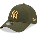 new-era-9forty-league-essential-justerbar-gron-buet-cap-med-orange-logo-new-york-yankees-mlb