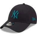 new-era-new-york-yankees-mlb-9forty-league-essential-justerbar-marinebla-buet-kasket-med-blat-logo