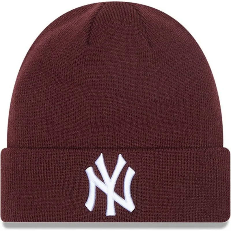 huer-rod-granate-cuff-beanie-league-essential-fra-new-york-yankees-mlb-af-new-era