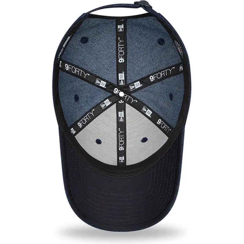 kasketter-buet-marinebla-justerbar-rem-9forty-denim-fra-new-york-yankees-mlb-af-new-era