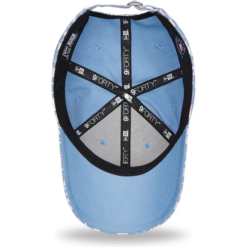 kasketter-buet-bla-justerbar-rem-rosa-9forty-floral-fra-new-york-yankees-mlb-af-new-era