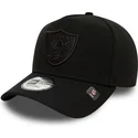 sort-buet-snapback-kasket-med-sort-logo-9forty-e-frame-fra-las-vegas-raiders-nfl-fra-new-era
