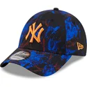 new-era-new-york-yankees-mlb-9forty-ray-scape-justerbar-bla-kasket-med-orange-logo