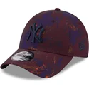 new-era-new-york-yankees-mlb-9forty-ray-scape-justerbar-bordeaux-buet-kasket-med-marineblat-logo
