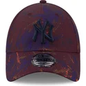 new-era-new-york-yankees-mlb-9forty-ray-scape-justerbar-bordeaux-buet-kasket-med-marineblat-logo