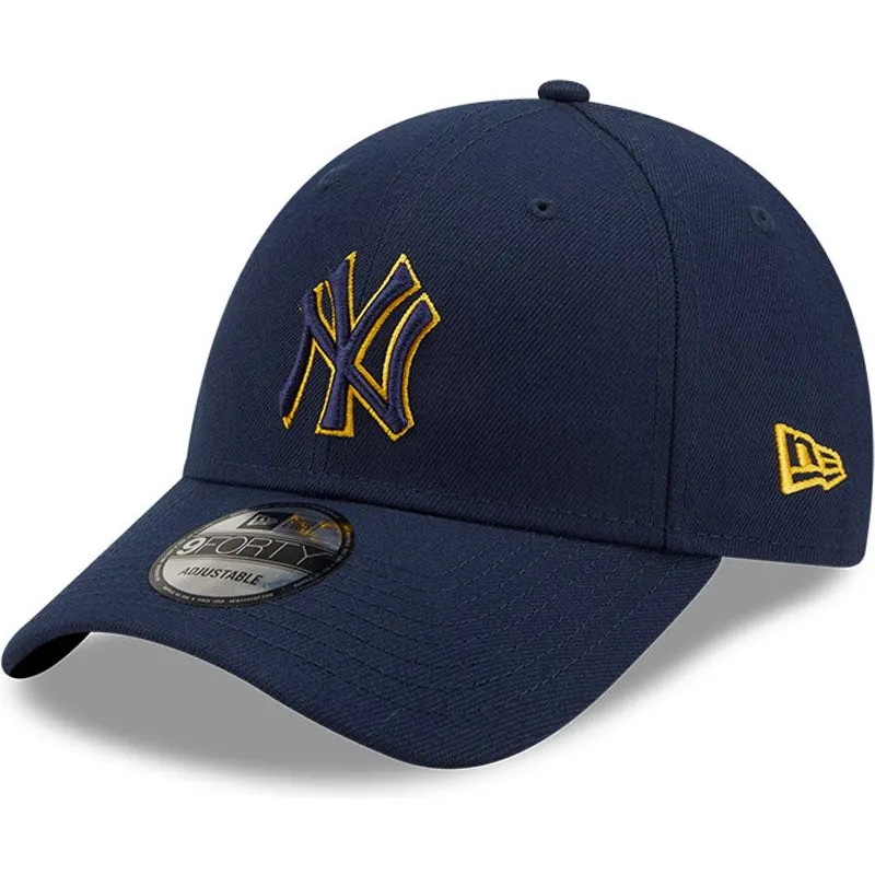 kasketter-buet-marinebla-justerbar-rem-9forty-pop-outline-fra-new-york-yankees-mlb-af-new-era