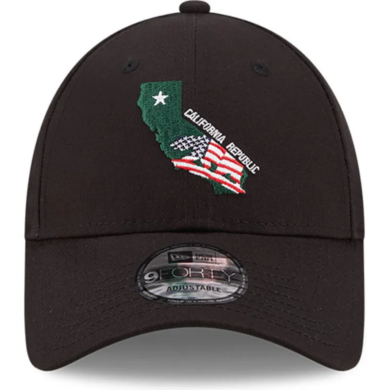kasketter-buet-sort-justerbar-rem-9forty-us-state-fra-california-republic-af-new-era