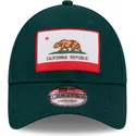 kasketter-buet-gron-justerbar-rem-9forty-us-state-fra-california-republic-af-new-era