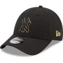 kasketter-buet-sort-justerbar-rem-9forty-black-and-gold-fra-new-york-yankees-mlb-af-new-era
