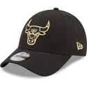 chicago-bulls-nba-new-era-9forty-sort-og-guld-sort-buet-snapback-kasket